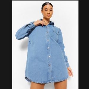 Denim shirt dress